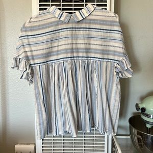 Zara pin stripped blouse